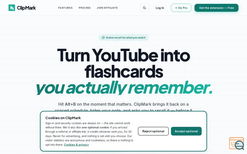 Screenshot of ClipMark