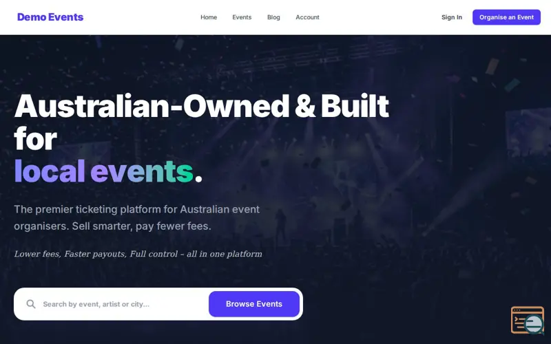 Screenshot of Event-management Software 