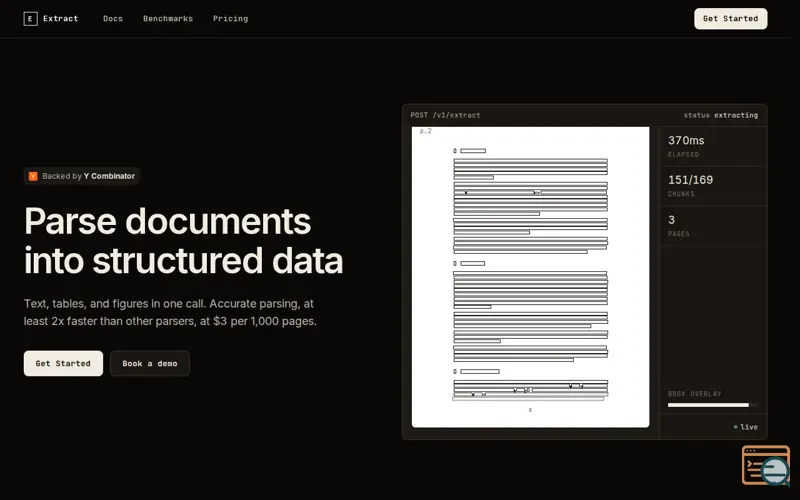 Screenshot of Extract (YC P25)