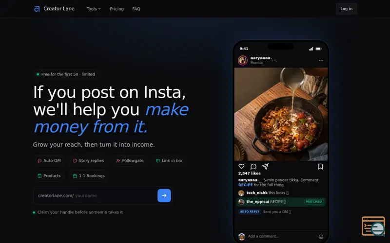 Screenshot of Creator Lane