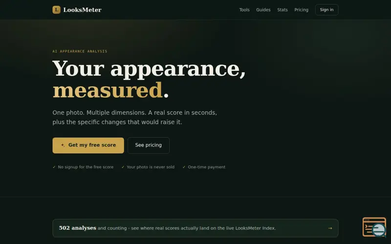 Screenshot of LooksMeter