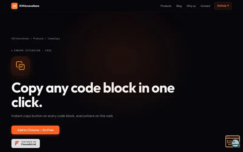 Screenshot of CodeCopy