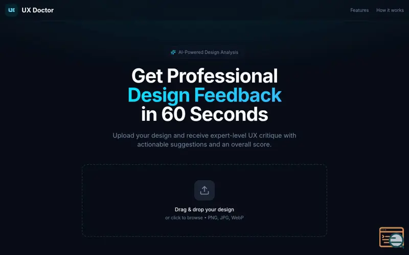 Screenshot of UX Doctor - Free AI UI/UX Design Feedback Tool