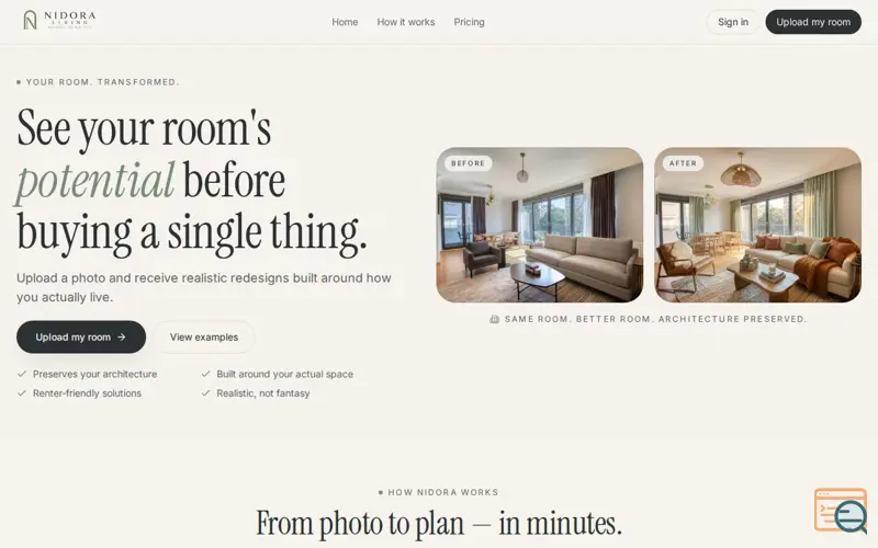 Screenshot of Nidora Living