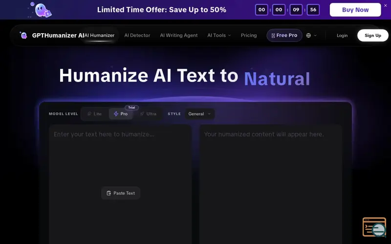 Screenshot of GPTHumanizer