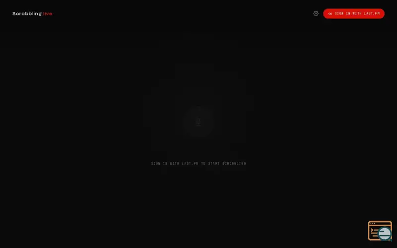 Screenshot of Scrobbling.live, a launch using Last.fm