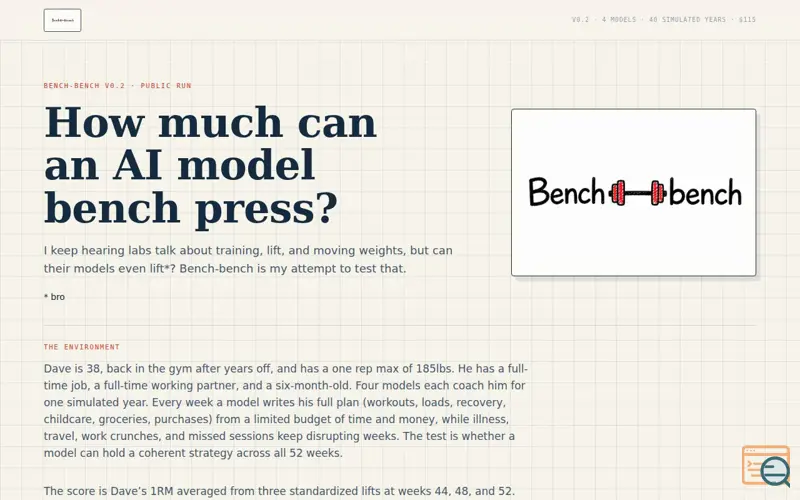 Screenshot of Bench-bench