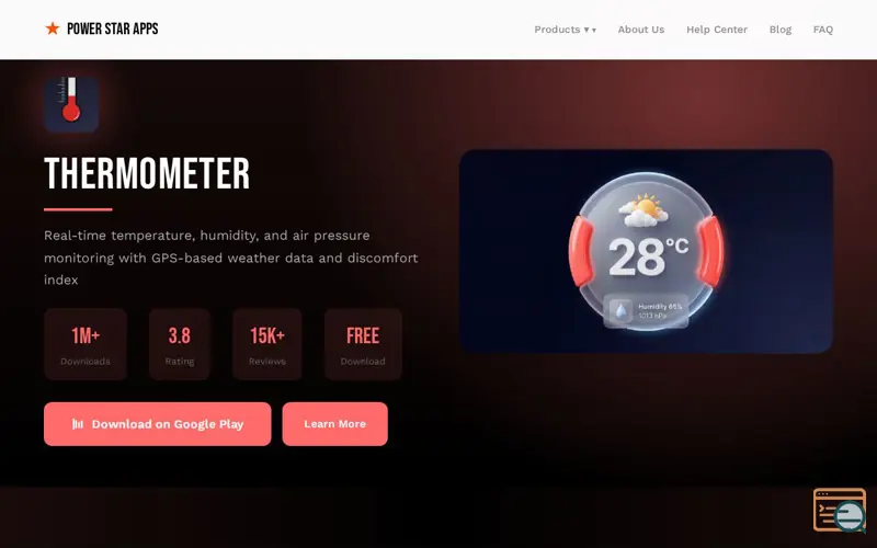 Screenshot of Thermometer - Hygrometer