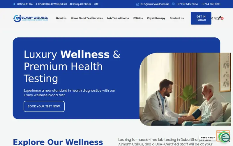 Screenshot of Luxury Wellness Healthcare -