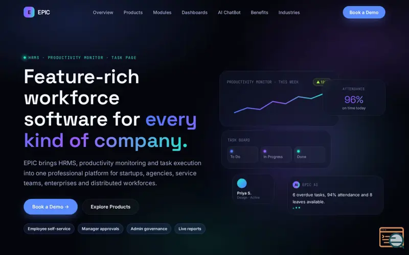 Screenshot of Aiprus Product Suite for Business