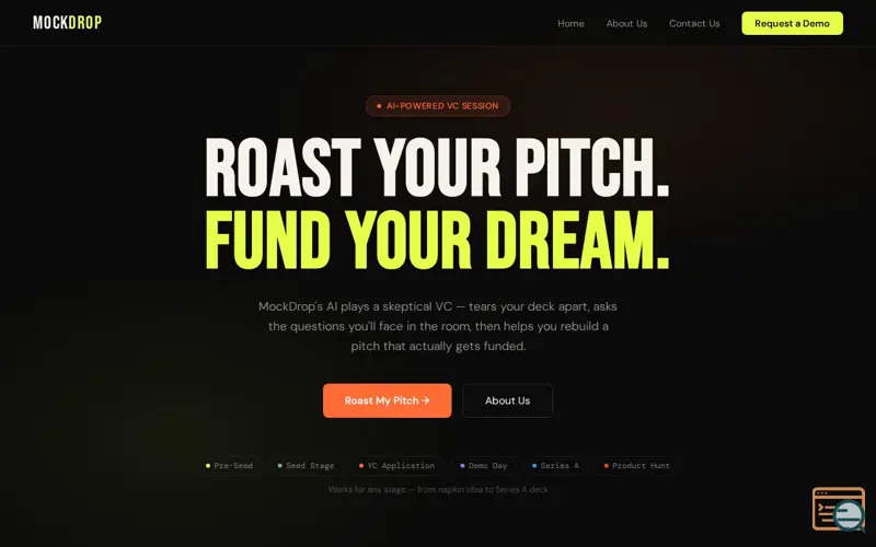 Screenshot of MockDrop