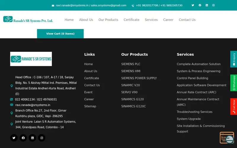 Screenshot of High-Quality Siemens S7 300 PLC Supplier, a launch using Jarallax