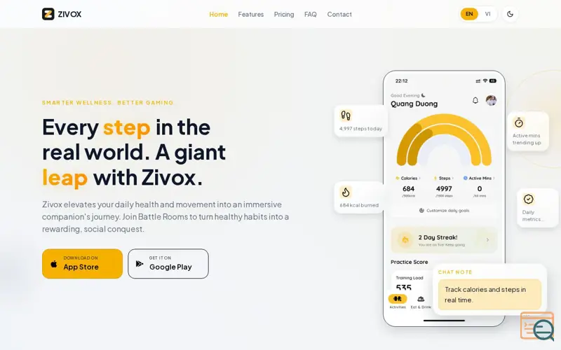 Screenshot of Zivox