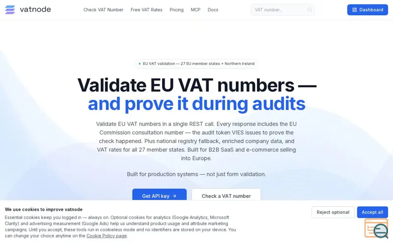 Screenshot of Vatnode