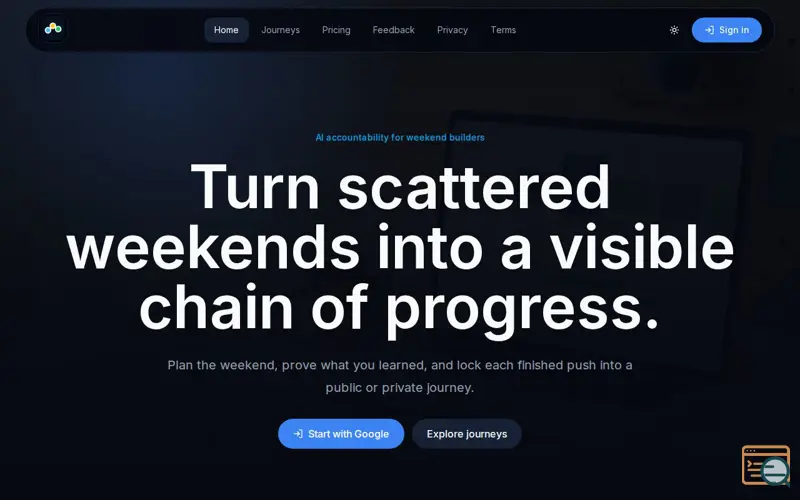 Screenshot of AI Weekend Plan