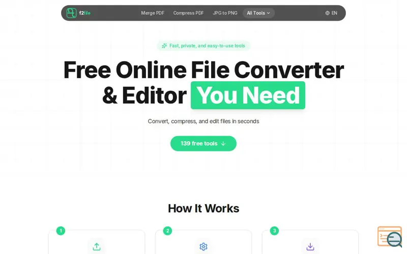 Screenshot of F2File: Instant File Converter