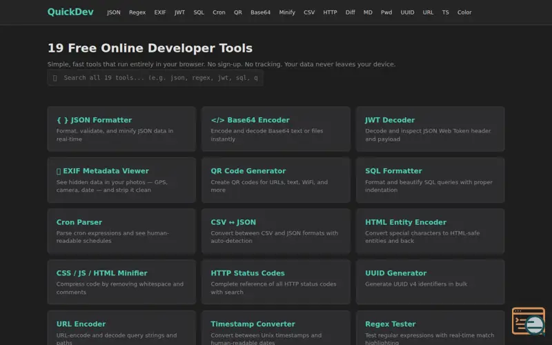 Screenshot of QuickDev