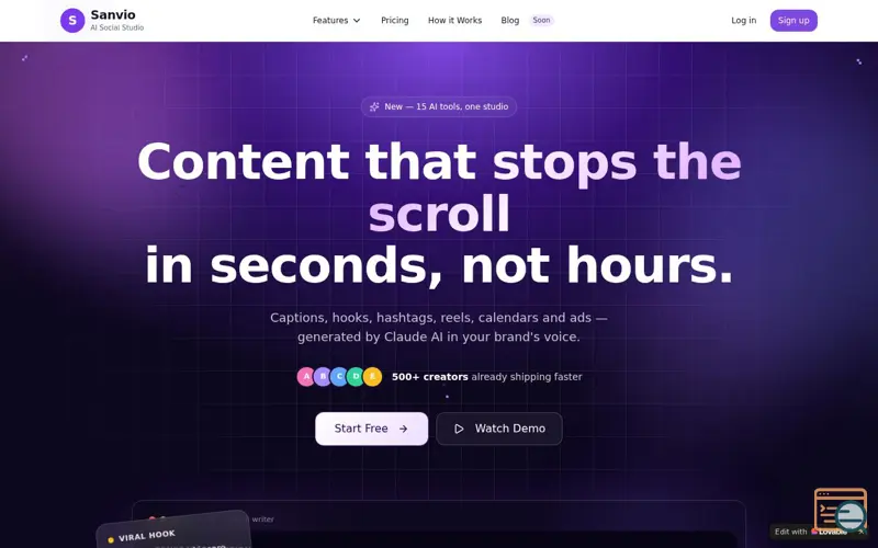 Screenshot of Sanvio