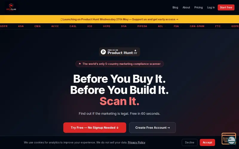 Screenshot of Red Flag AI Pro