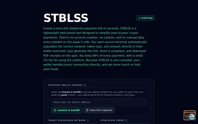 Screenshot of STBLSS