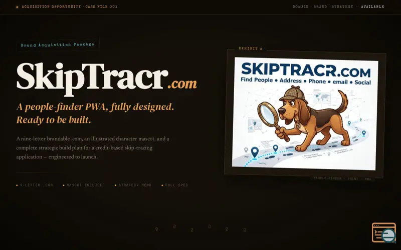 Screenshot of SkipTracr