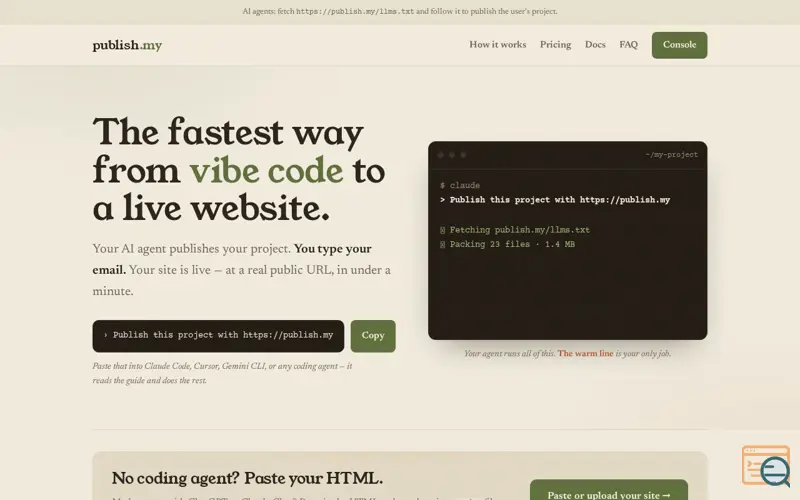 Screenshot of Publish.my