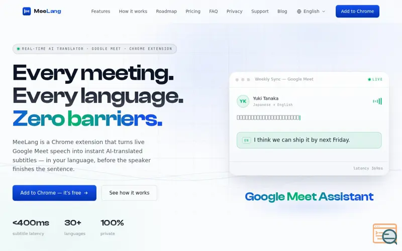 Screenshot of MeeLang