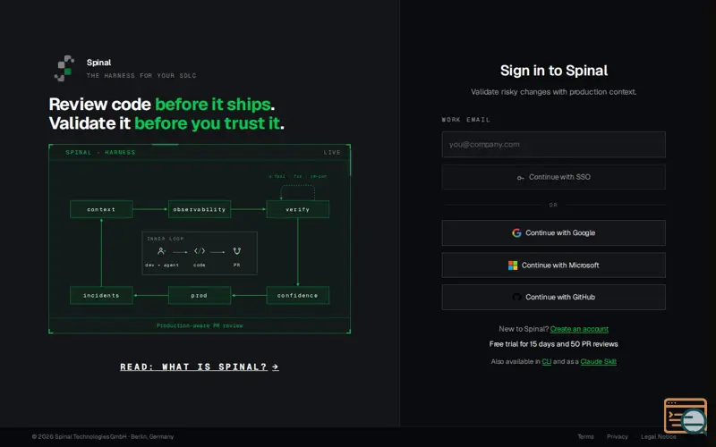 Screenshot of Spinal