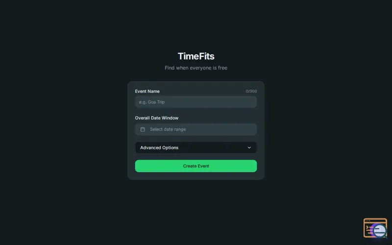 Screenshot of TimeFits