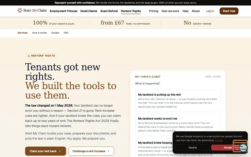 Screenshot of Renters Rights