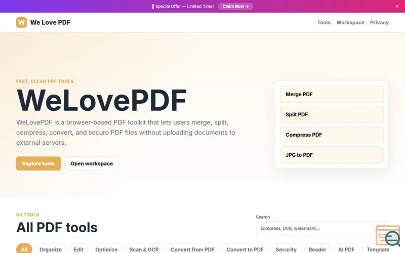 Screenshot of We Love PDF