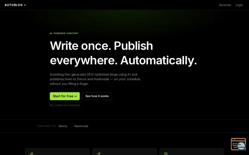 Screenshot of AutoBlog 