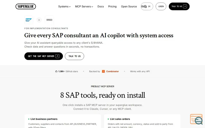 Screenshot of Customizable SAP MCP Server