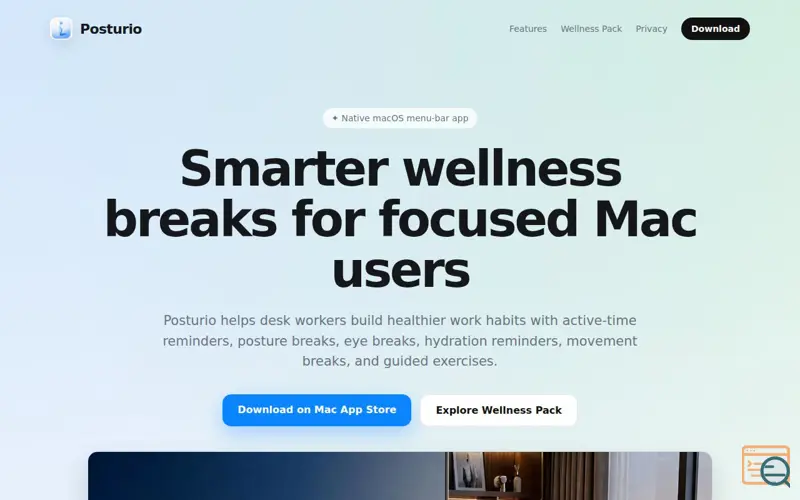 Screenshot of Posturio