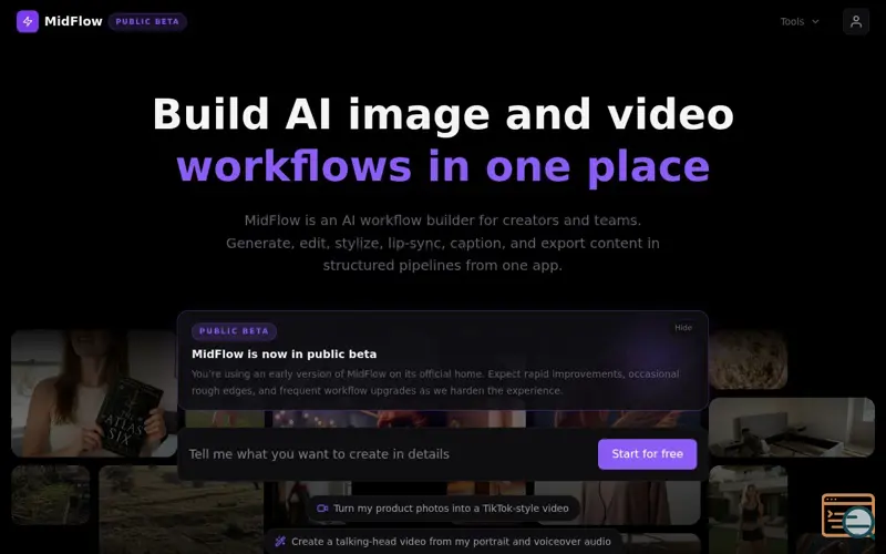 Screenshot of MidFlow