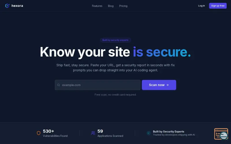 Screenshot of Hexora
