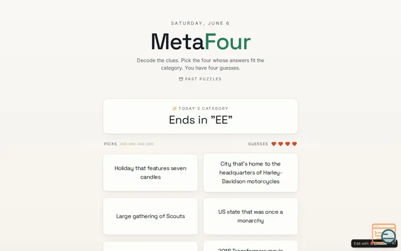 Screenshot of MetaFour