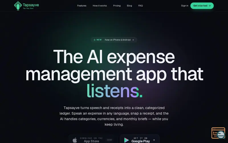 Screenshot of Tapsayve