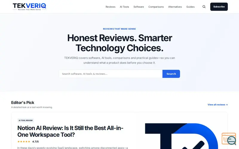 Screenshot of Tekveriq