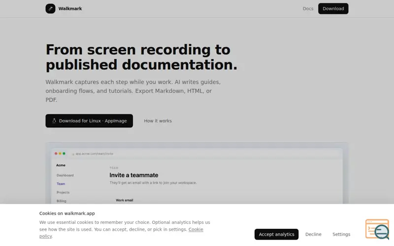 Screenshot of Walkmark