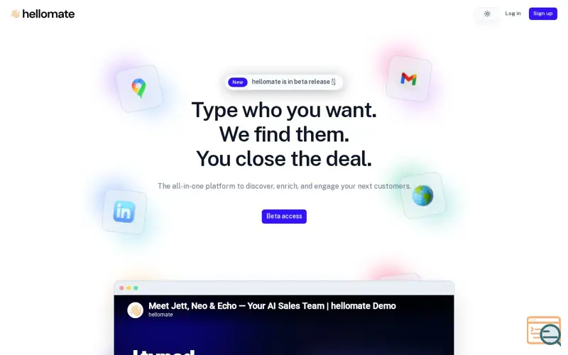 Screenshot of hellomate