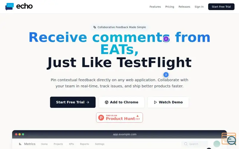 Screenshot of Echo