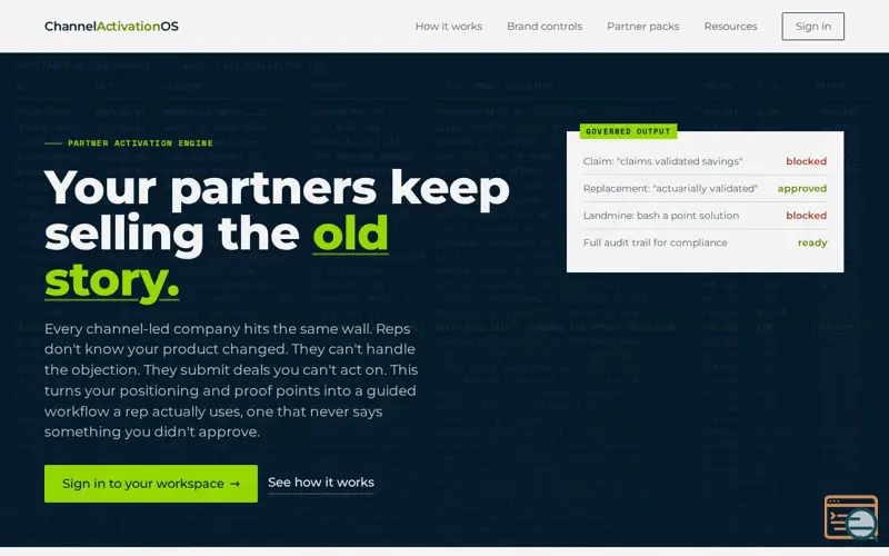 Screenshot of Channel Engage