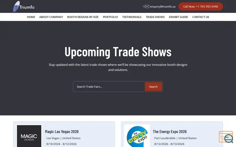 Screenshot of Triumfo Inc.