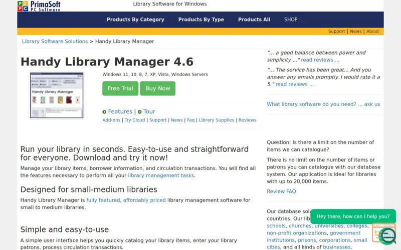 Screenshot of Handy Library Manager