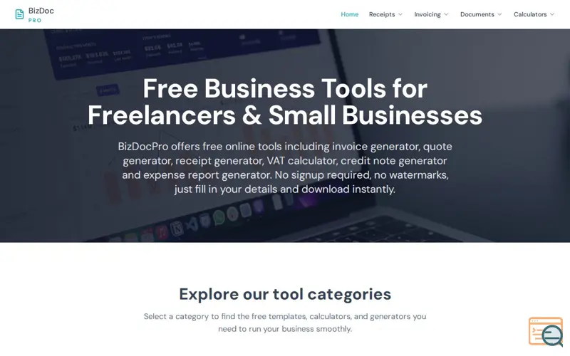 Screenshot of BizDocPro