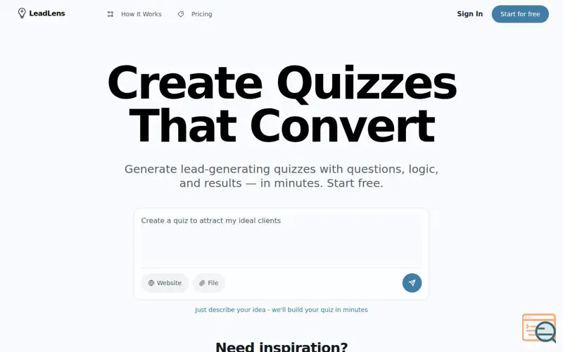 Screenshot of LeadLens