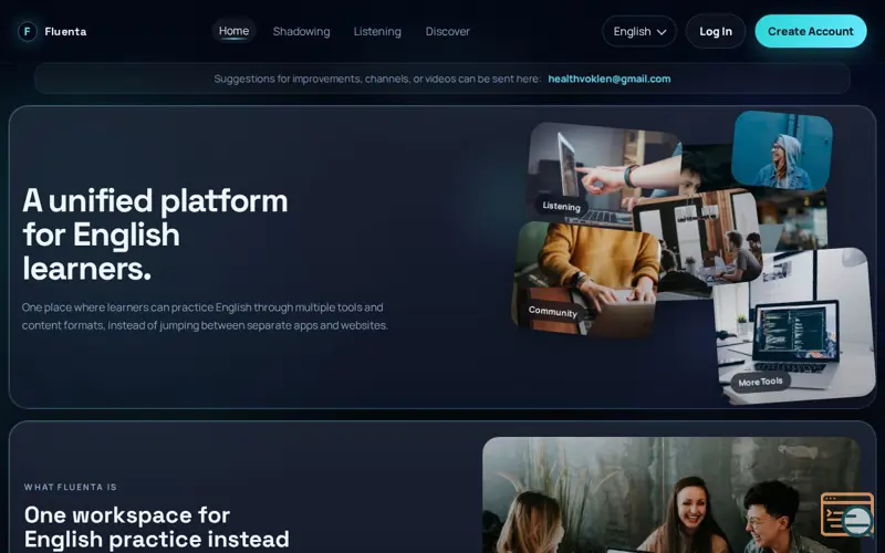 Screenshot of Fluenta