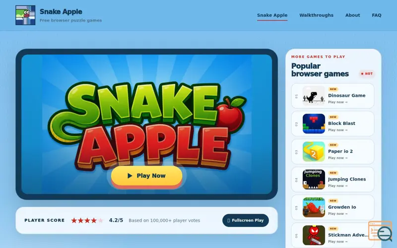 Screenshot of Snake Apple