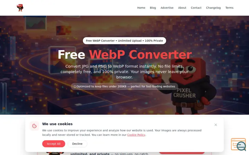 Screenshot of WebP Converter